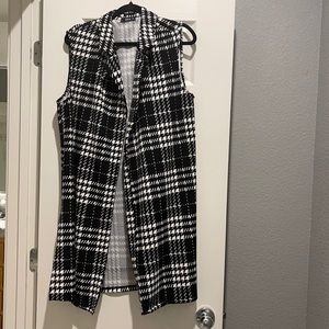 Chaleco largo a cuadros